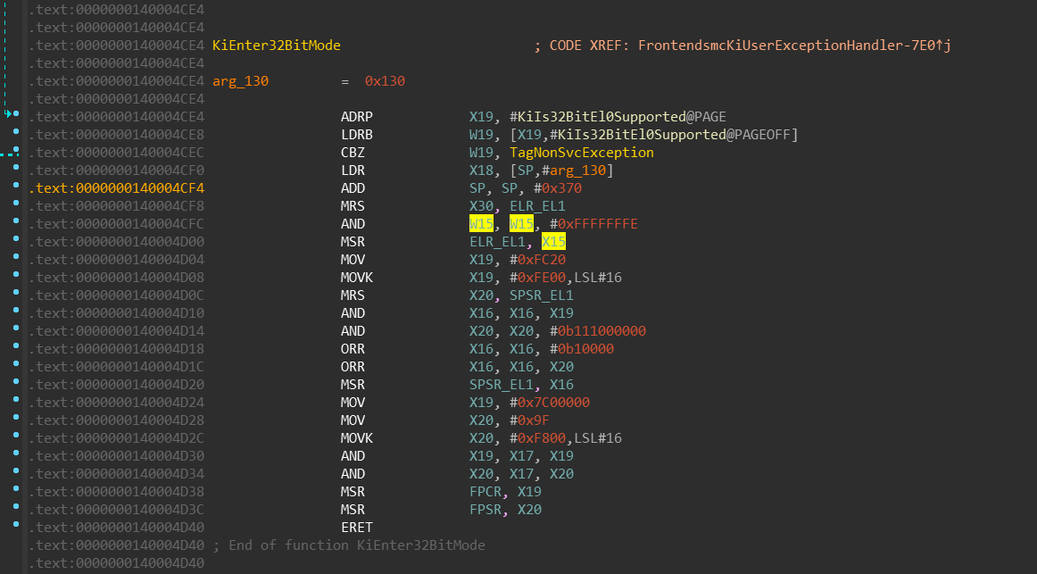 KiEnter32BitMode (ARM64)