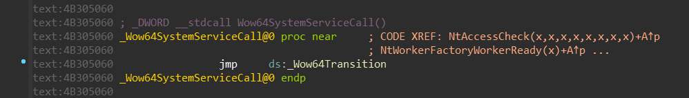 Wow64SystemServiceCall (x64)